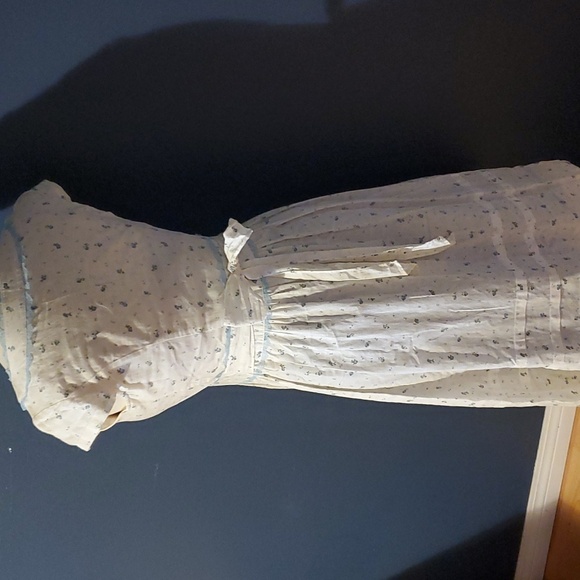 Pretty blue foral dress, cotton, size small - Picture 4 of 4